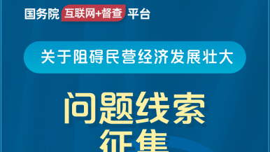 男人的jj捅女人洞口下载国务院“互联网+督查”平台公开征集阻碍民营经济发展壮大问题线索